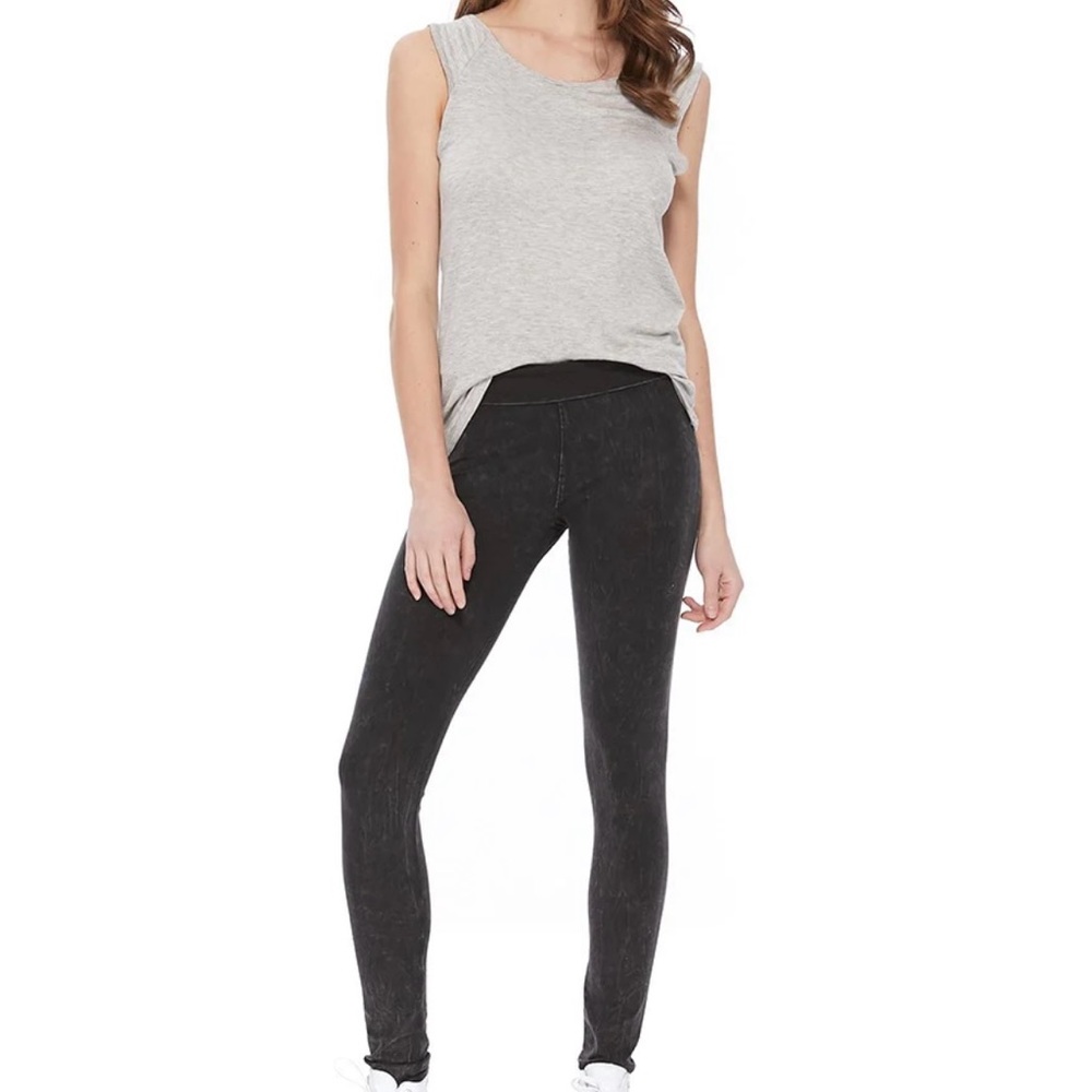 T-Party Fold Over Mineral Wash Leggings - Picture 2 of 14
